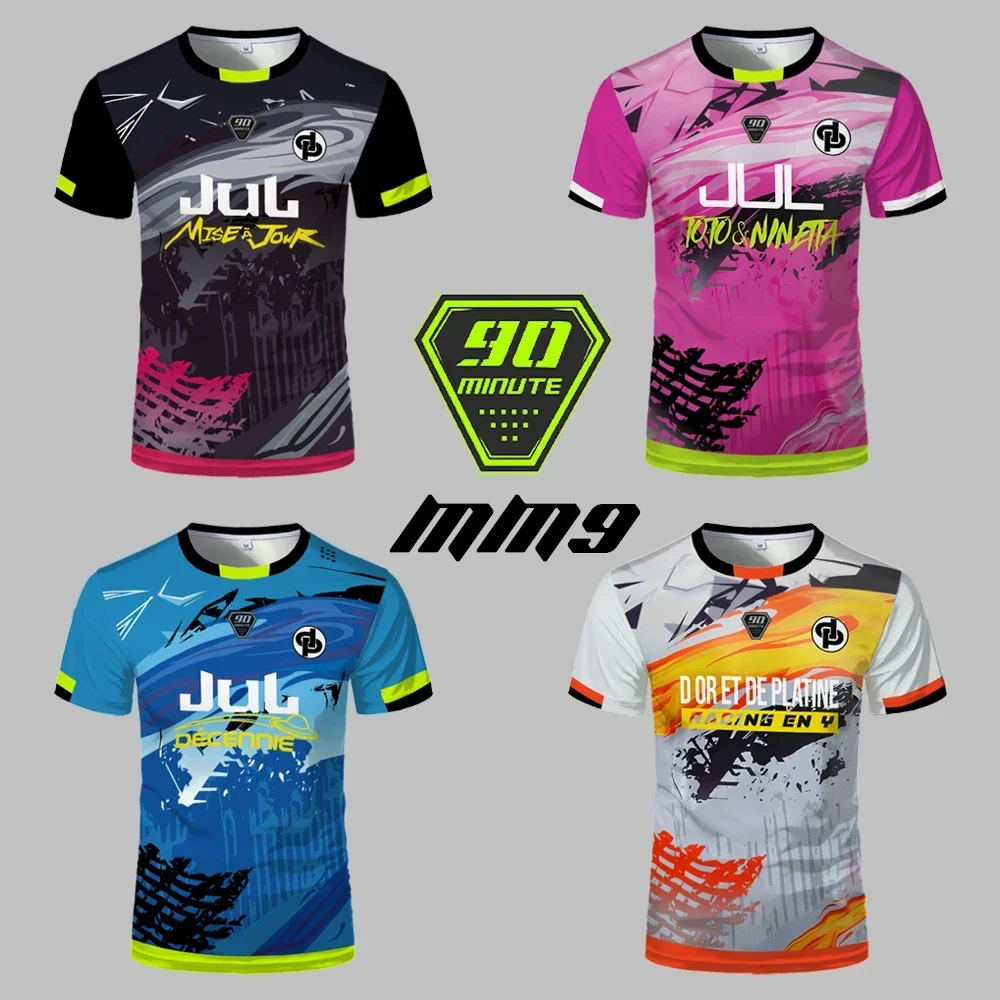 

90 Min MM9 JUL Mens Football QuickDry Oversized Training Tee Summer Outdoor Sports Fitness Performance Jersey