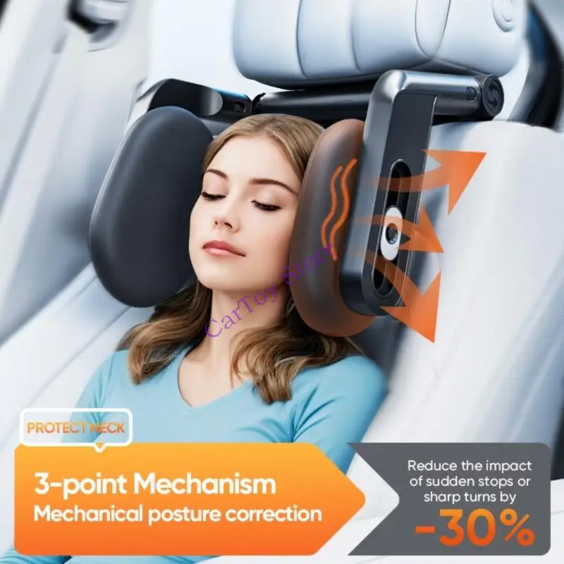 تركيب خطاف مزدوج لمسند رأس السيارة من Memory Spume مريح للاستخدام المنزلي في المكتب #4