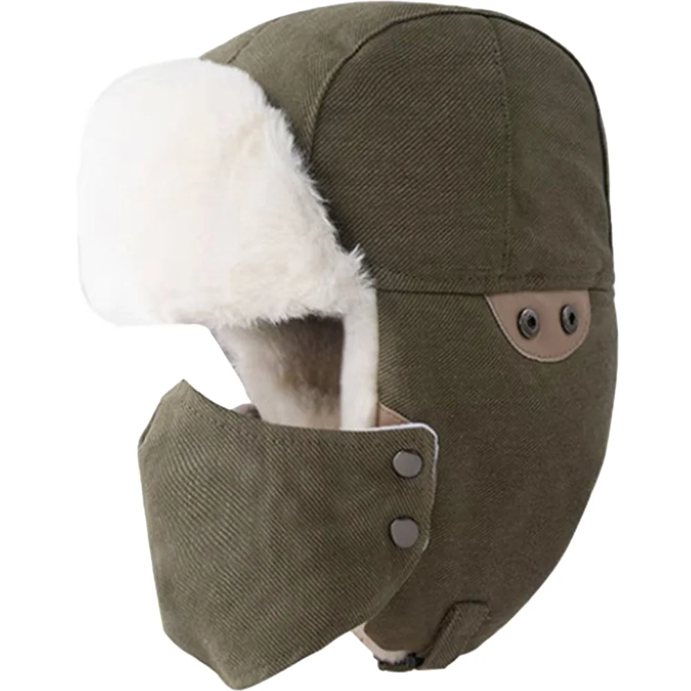 قبعة الشتاء للجنسين القطن رشاقته الدافئة يندبروف غطاء الأذن في الهواء الطلق التزلج الصيد الباردة والدليل على الشتاء حماية قبعة #2