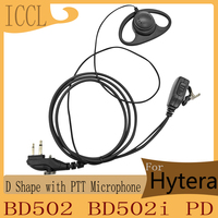 RISENKE D Shape Walkie Talkie Radio Headset with PTT Mic,Earpiece for Hytera,HYT,BD502, BD502i, PD402i, TC508,TC610,PD502,PD562