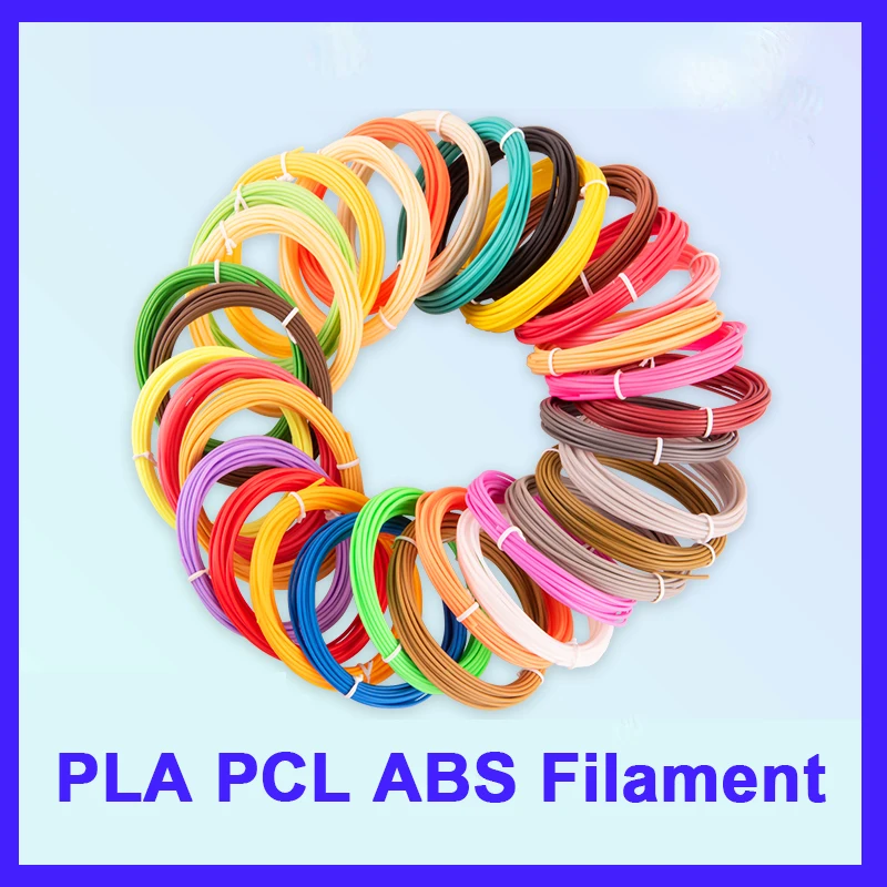 

PLA ABS Filament For 3D Pen Printer Filament 10/20 Rolls 5M Diameter 1.75mm 100/200M Plastic Filament for 3D Pen 3D Printer Pen