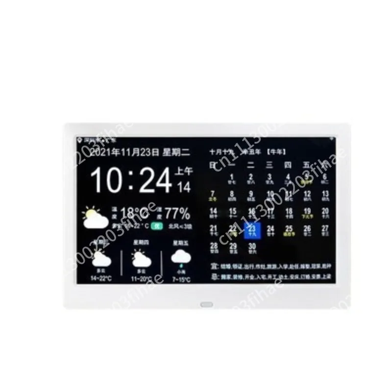 Weather forecast 10-inch digital perpetual calendar indoor  outdoor temperature and humidity clock machine digital photo frame