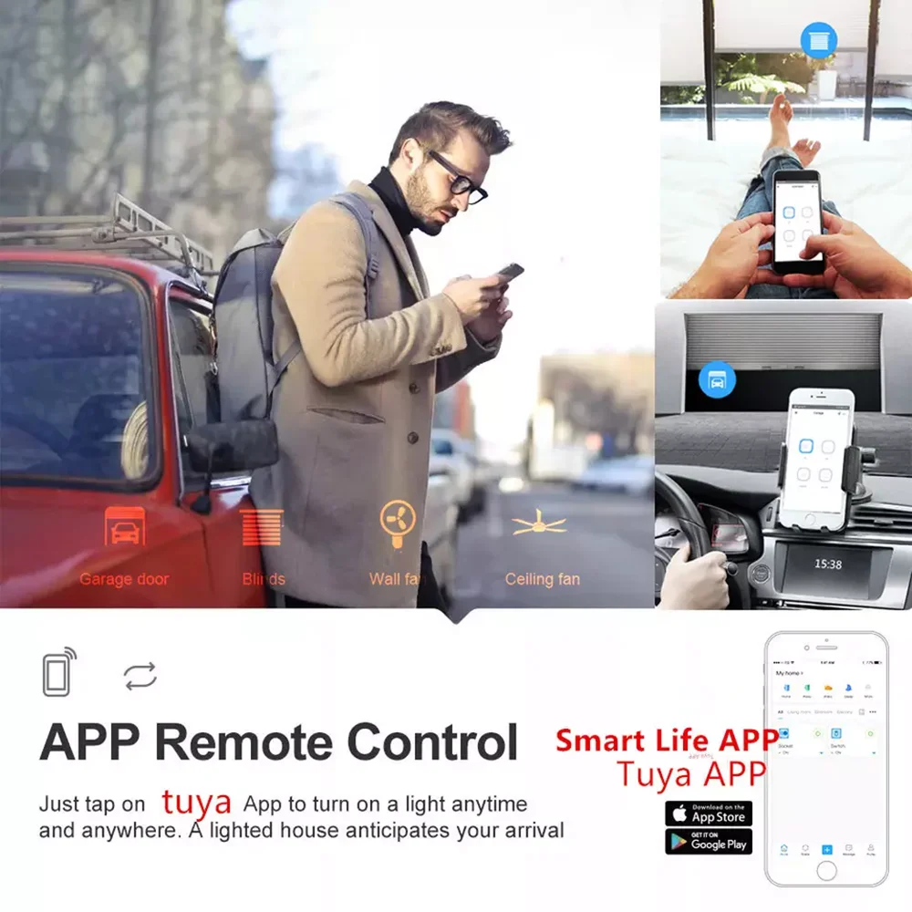 Módulo de interruptor de luz inteligente Tuya Zigbee, controlador de interruptor remoto de 4 canales, relé de CA 85-250V 10A, funciona con Alexa, Google Home, Smart Life