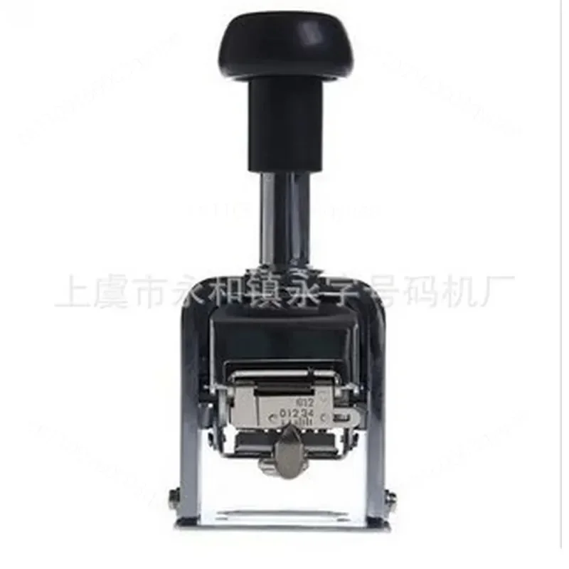 6-Position Manual Office Automatic Numbering Machine Hand-Pressed Coding Digital Serial Number Stamp Tool for Business