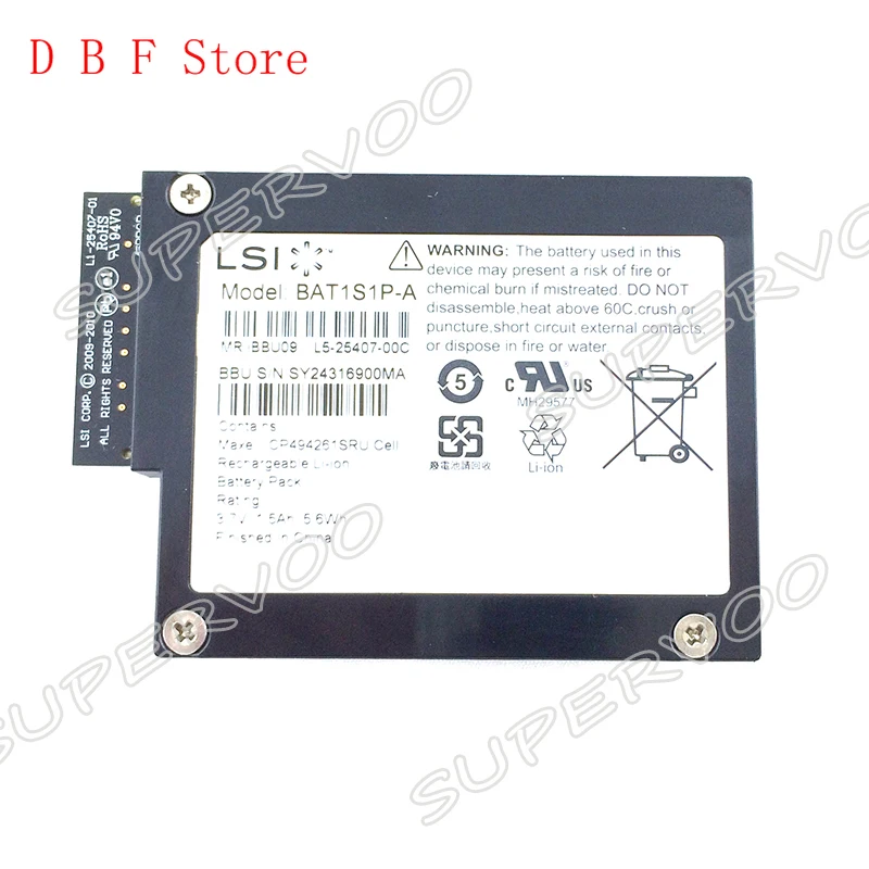 

LSIIBBU09 Battery Backup Unit For MegaRAID SAS 9265 & 9285