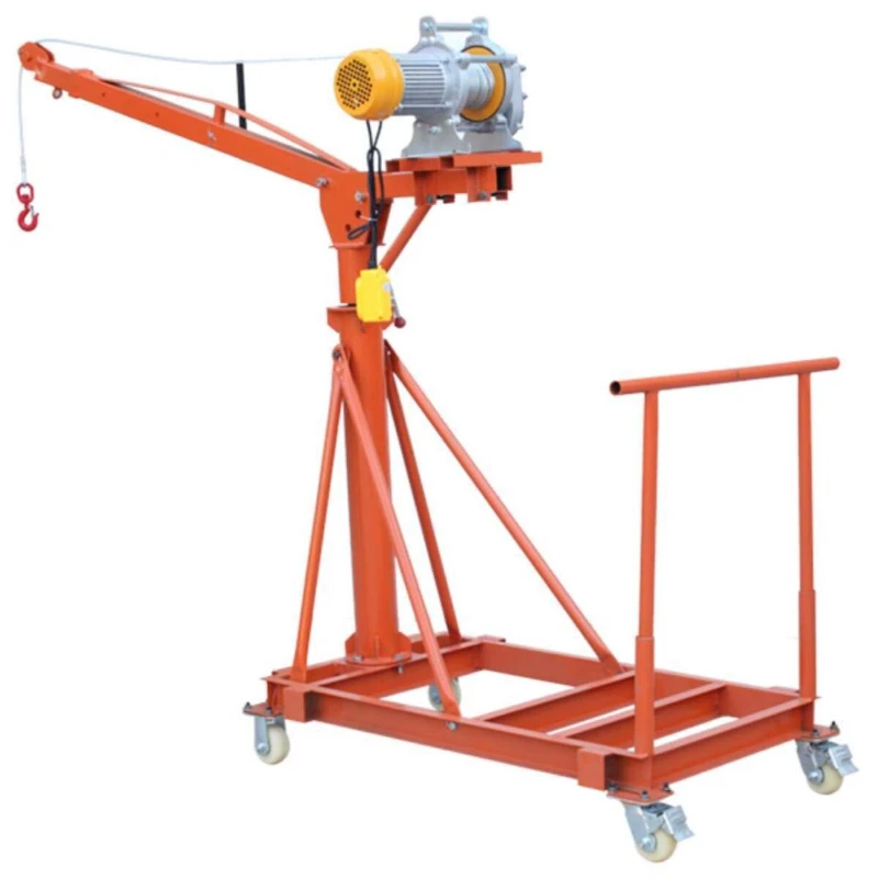

Small 220V crane for folding in movable telescopic workshop, decoration, feeding, hanging bricks, lifting, hanging machine