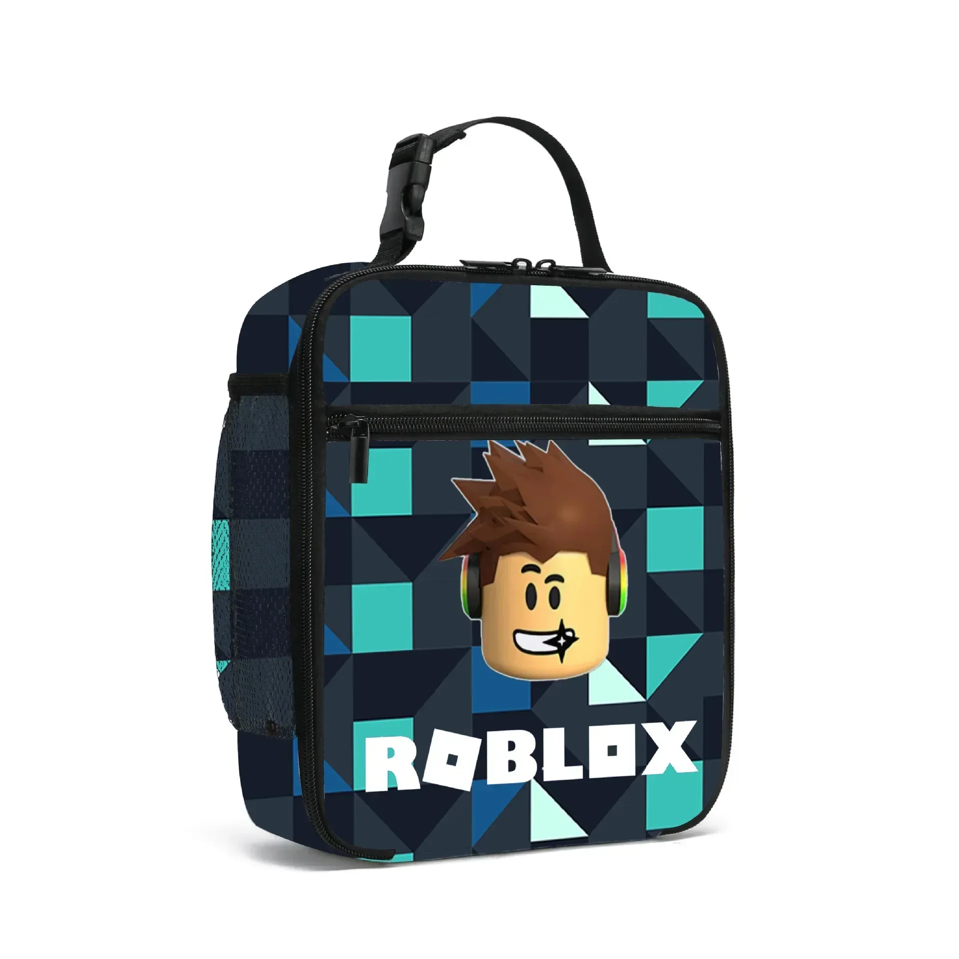 Bolsa de almuerzo bidimensional para niños de escuela primaria y secundaria, bolsa de hielo de animación, caja de almuerzo periférica, nuevo juego ROBLOX