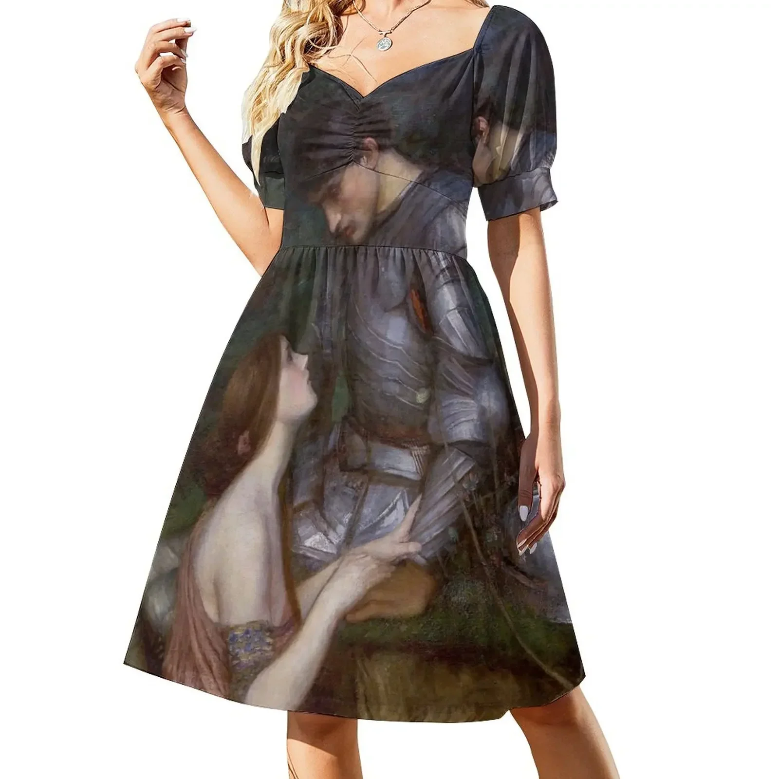 Lamia - John William Waterhouse Short-Sleeved Dress luxury evening dress woman for wedding dress