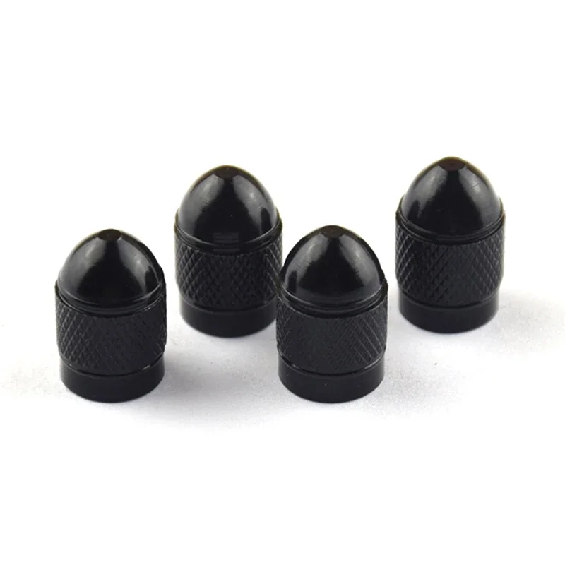 4pcs Aluminum Nipple Caps Bullet Car Truck Air Port Cover Tire Rim Valve Wheel Stem Cap Exterior Parts Car Accessories