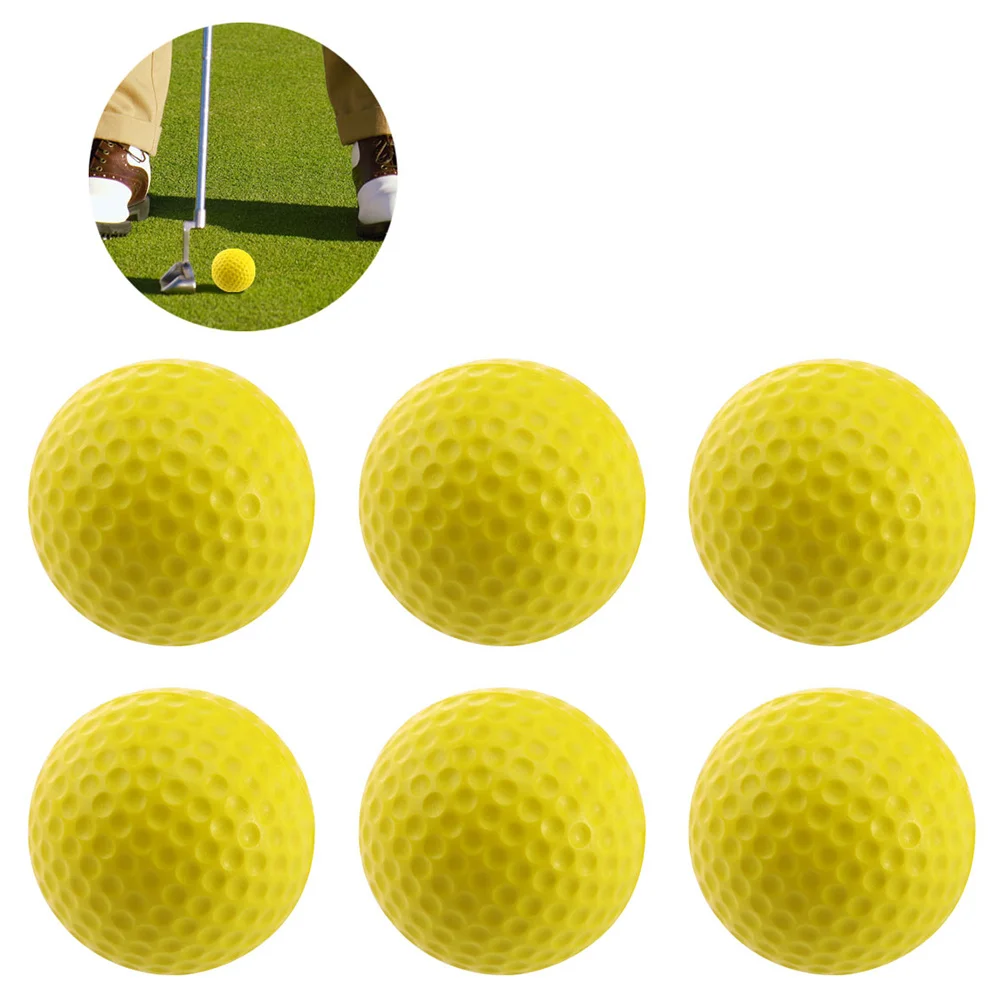

12Pcs High Elastic Golf Balls Practice Training Lightweight Indoor Outdoor Sports Balls Yellow for Approach Shot