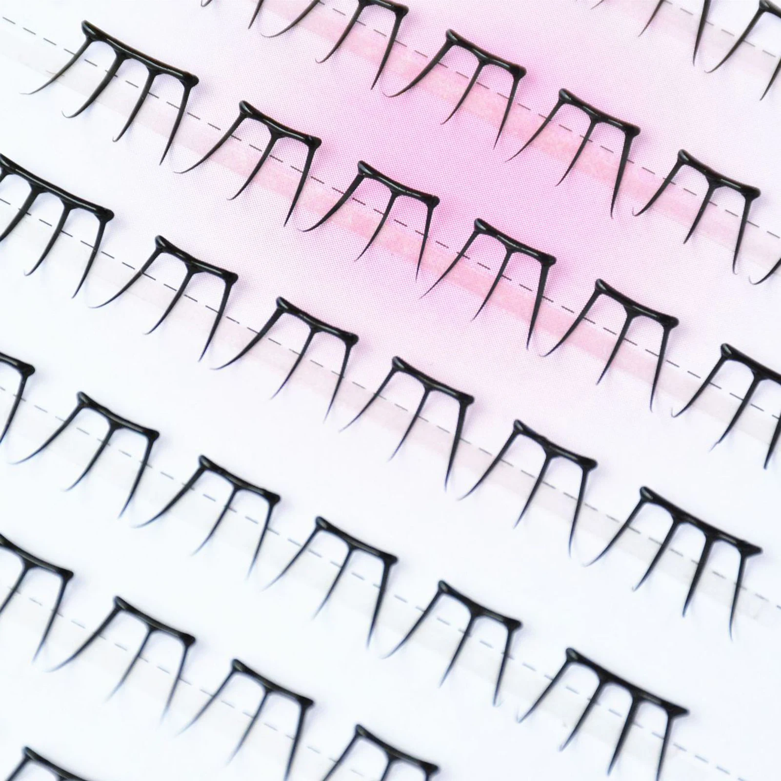 ขนตาปลอมสไตล์เกาหลีแบบไม่ต้องใช้กาว ดูเป็นธรรมชาติ นุ่ม งอน งอนเด้ง แบบเส้นต่อเส้น ขนาด 7-13 มม. คละแบบ สำหรับแต่งหน้าประจำวัน