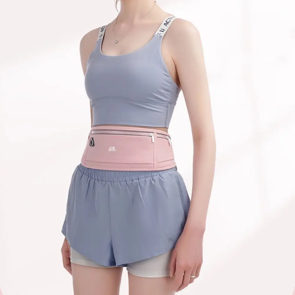 Waterproof Running Waistband Lightweight Invisible Sports Fanny Pack Reflective Strip Adjustable Women Running Belt Pouch