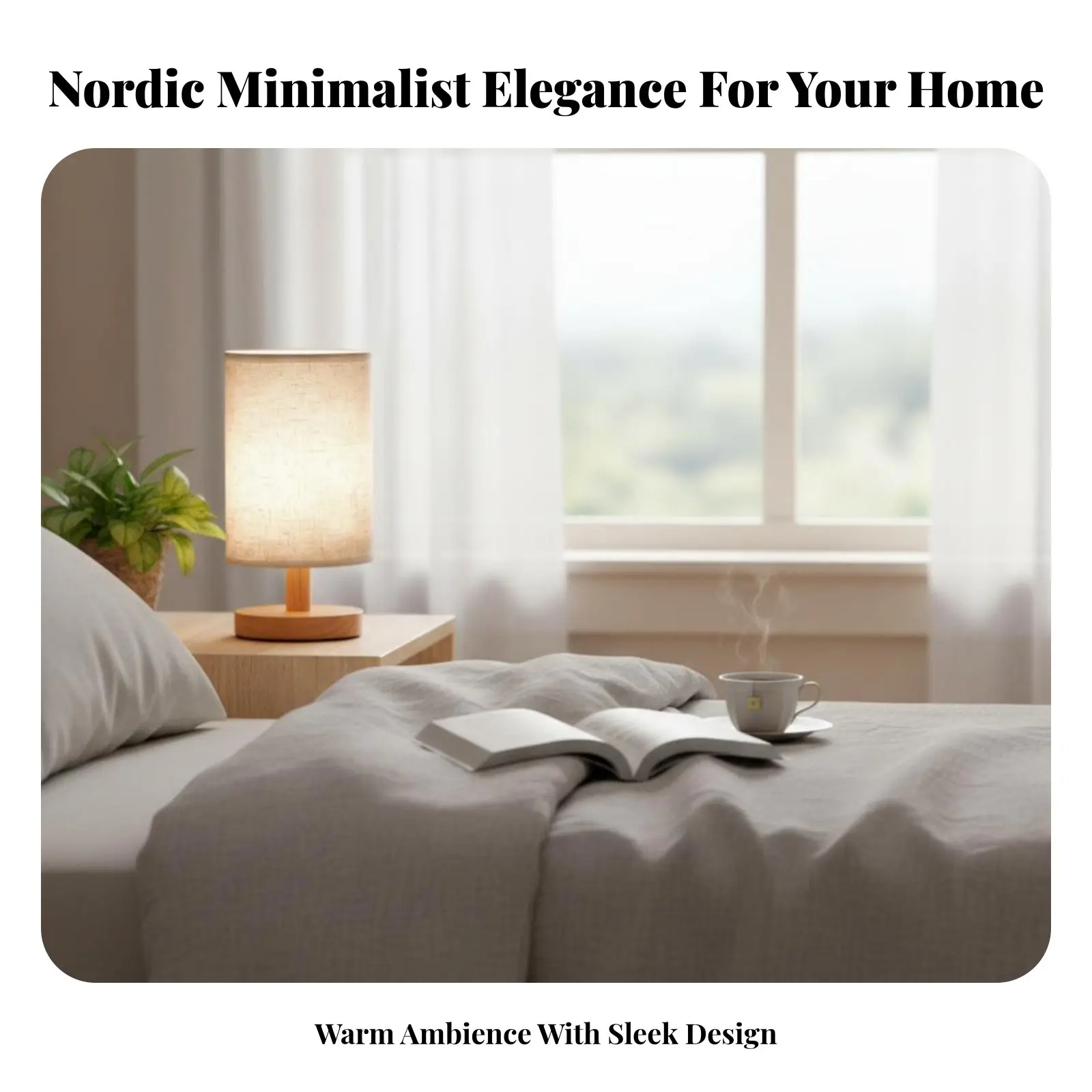 

Nordic Minimalist Table Lamp, Sturdy Wood Fabric, USB LED Night Light, Remote Control, Bedside, Bedroom, Study, Dorm Lighting