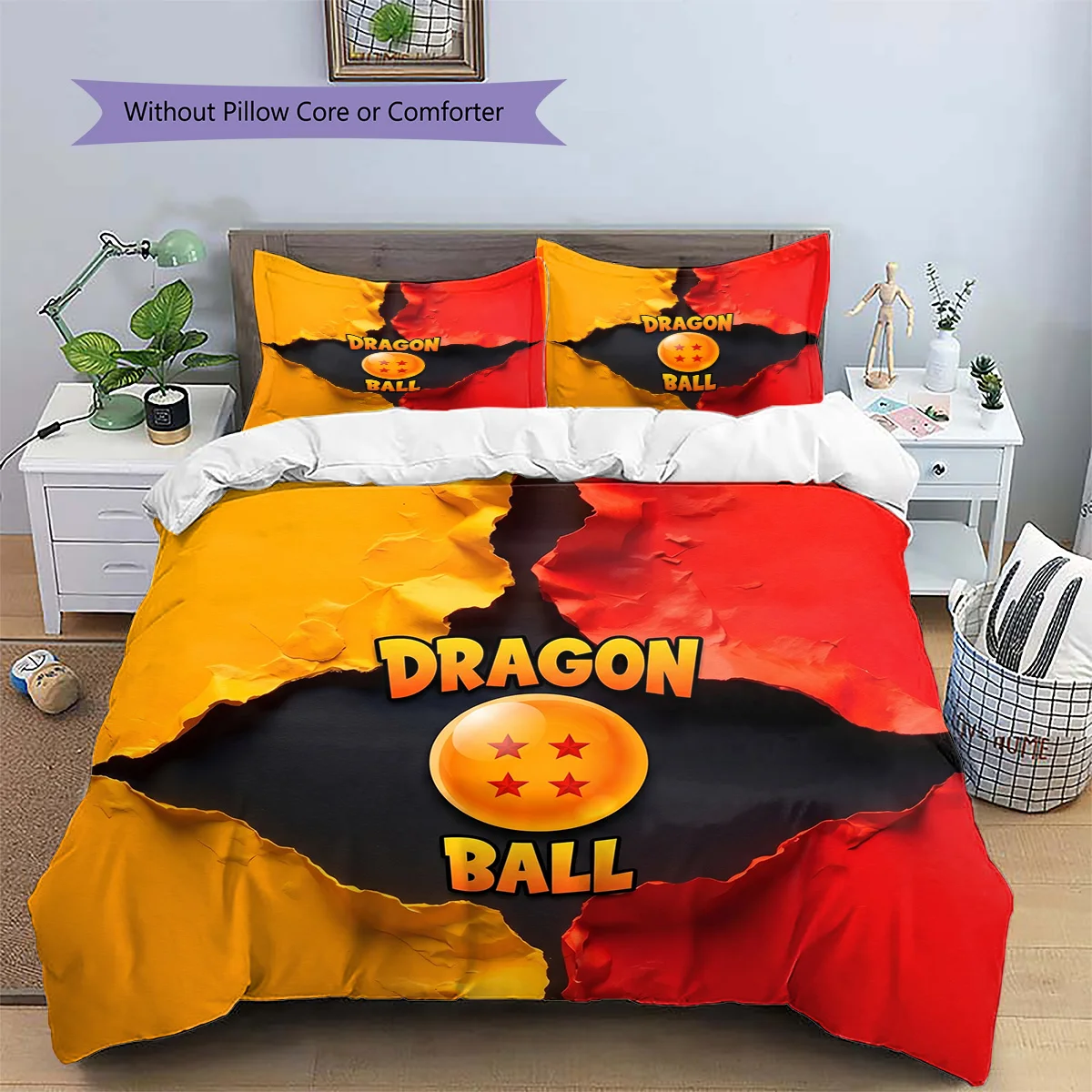 Dragon Ball pour les fans |   Ensemble de taie d'oreiller et de housse de couette spéciaux |   Literie de chambre à coucher de style anime |   Superbe cadeau YUN6511