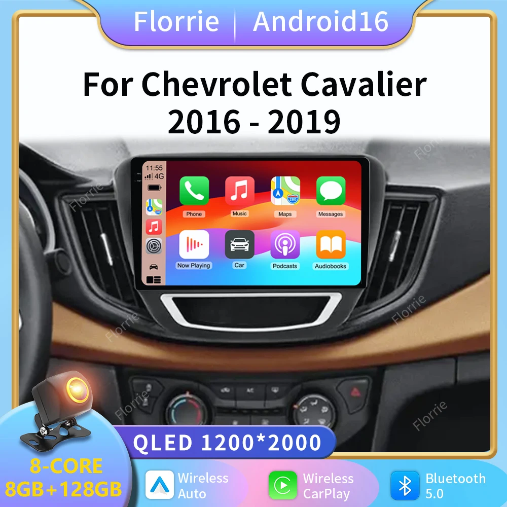 Android 16 Car Radio For Chevrolet CAVALIER 2016 2017 2018 2019 Carplay Auto GPS Multimedia 2 Din Head Unit Player Video Stereo