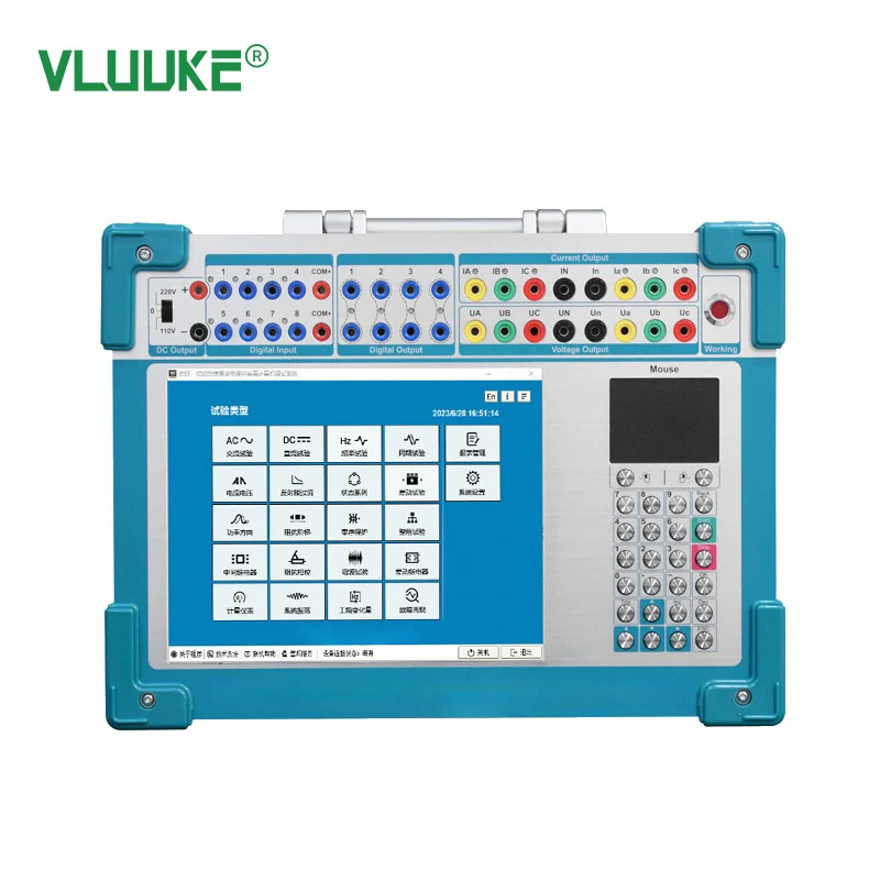 VLUUKE S1200 Secondary Injection Protection Relay Current Relay Protection Test Kit 6 Phase180A High Current Output