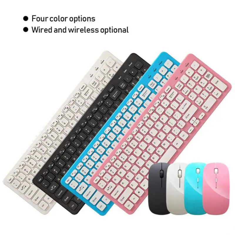 French Keyboard Wireless 2400DPI Mouse 2.4Ghz Ultra-Slim AZERTY Keyboard Mouse Set, Portable Silent Ergonomic- /silver