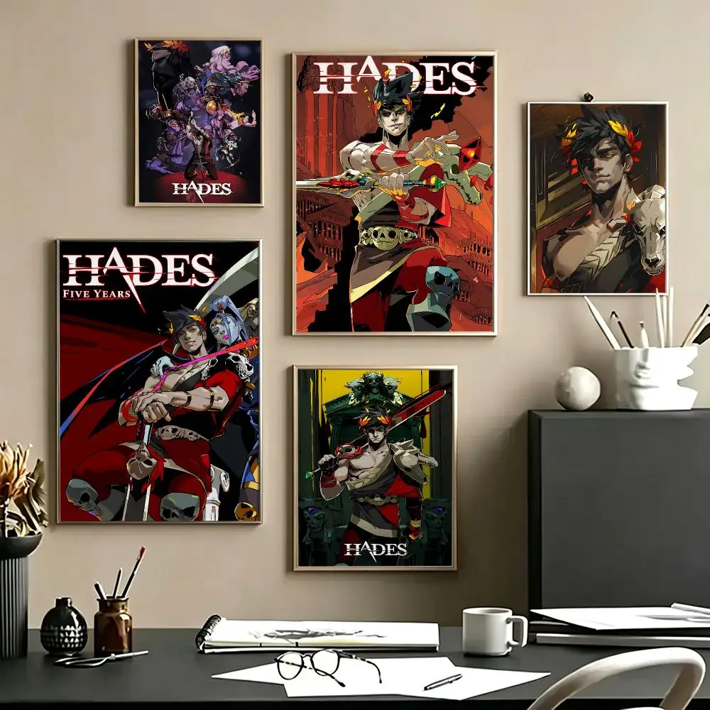 game Hades Poster Poster HD Self Adhesive Waterproof Art Print Wall Decor for Bedroom Living Room Home Gift