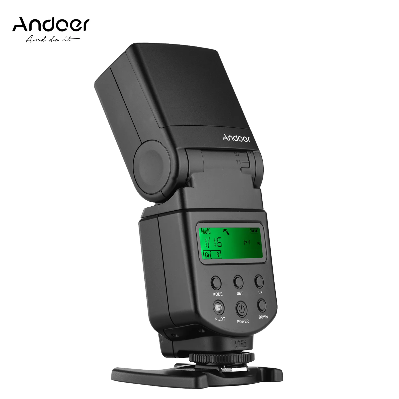 Andoer Universal Flash Speedlite GN40 Adjustable LED Fill Light On-camera Flash for Canon Nikon Olympus Pentax DSLR Cameras