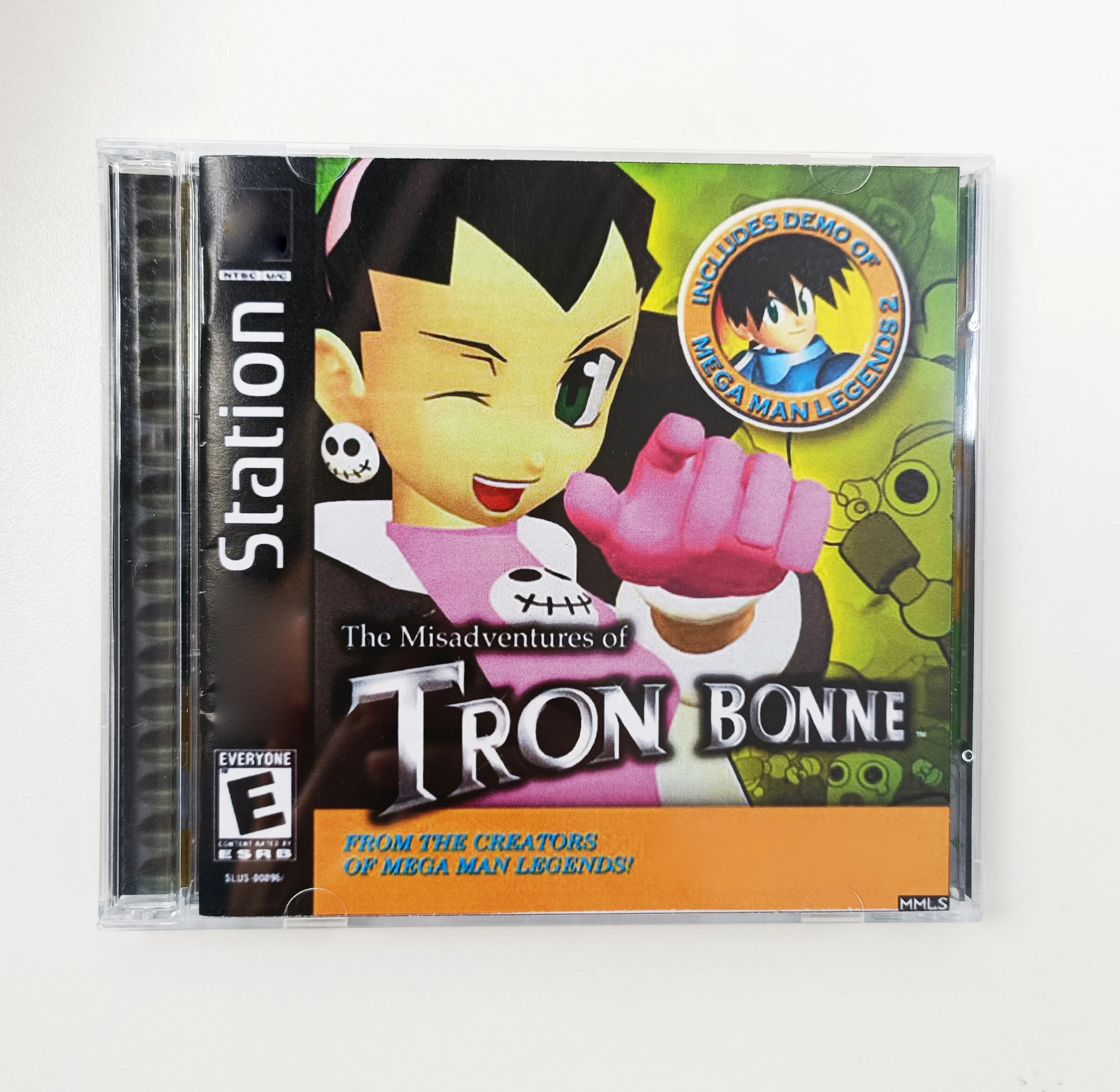 PS1 Tron Bonne With Manual Copy Disc Game Black Bottom Unlock Console Station 1 Retro Optical Driver Video Game Part