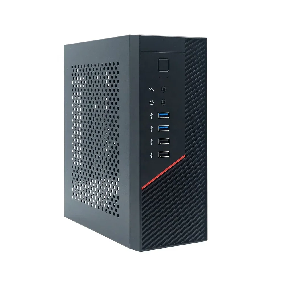 Wholesale ITX Mini Tower Case Business Office Core I3 I5 I7 4GB 128GB Win10 Win11 with Graphics Card Mini Pc