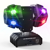 12PCS RGBW Mixing Color Lighting Effect Double Arm Moving Head Light Beam Stage Lighting Effect