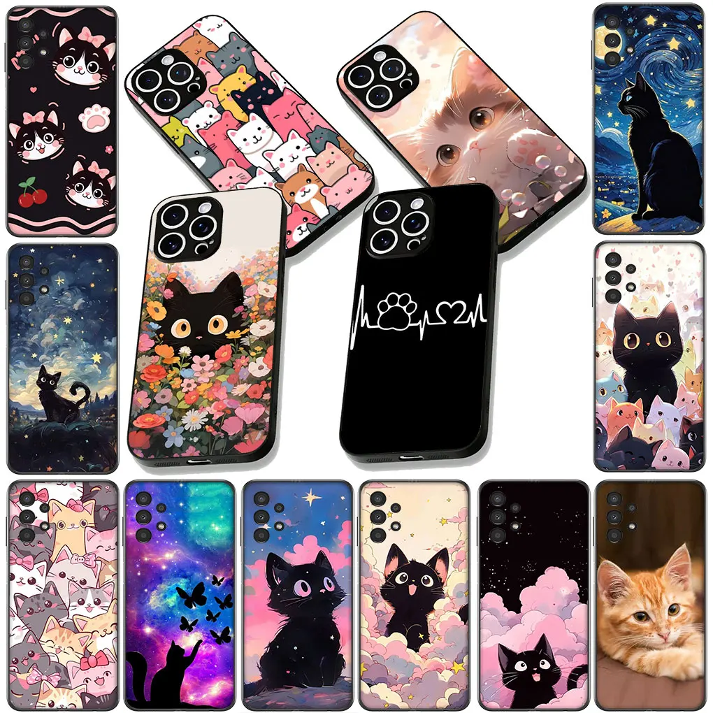 Чехол Anime Black Meow Kitten Cat для Motorola Moto G05 G04 G14 G35 G34 G45 G55 G64 G75 G85 G24 G15 G54 Power Casing Чехол для телефона Чехол Anime Black Meow Kitten Cat для Motorola Moto G05 G04 G14 G35 G34 G45 G55 G64 G75 G85 G24 G15 G54 Power Casing Чехол для телефона