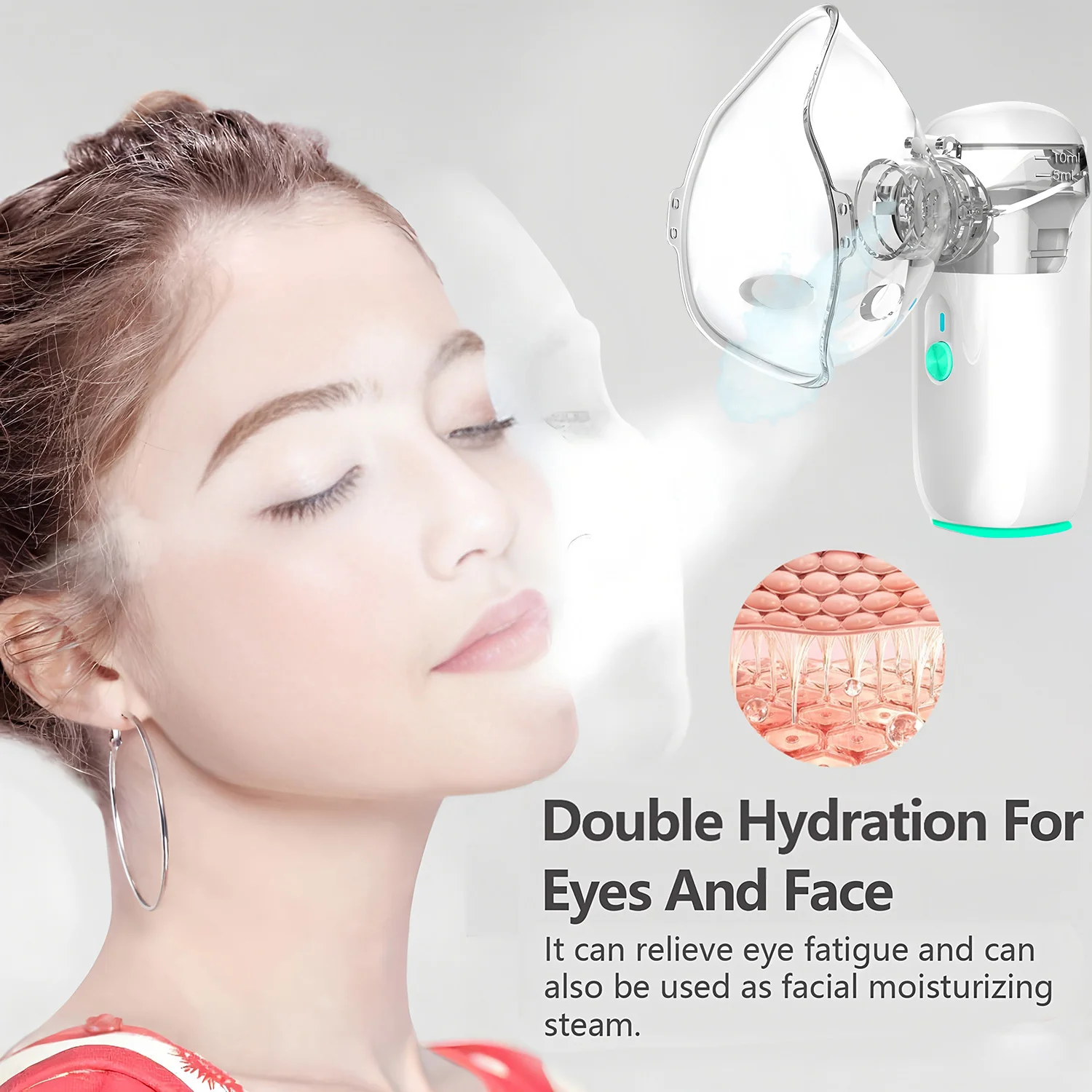 Parownica do twarzy Nano Spray Nawilżanie Instrument kosmetyczny Oczyszczanie twarzy Pory Termiczny spray Parownica do użytku domowego