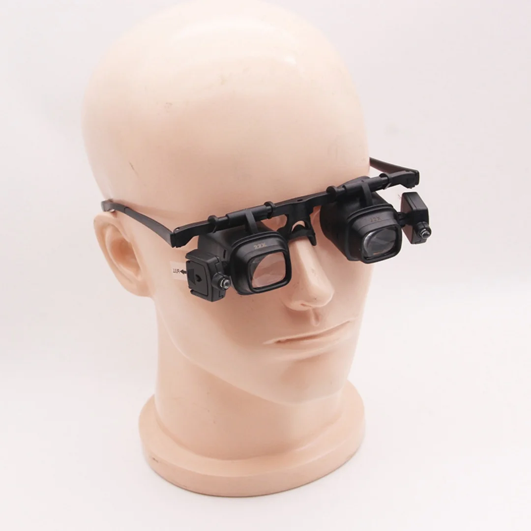 LED Clock and Watch Repair Magnifier Glasses Head Mounted Magnifying Glass High Definition With LED Light Headset Hands Free