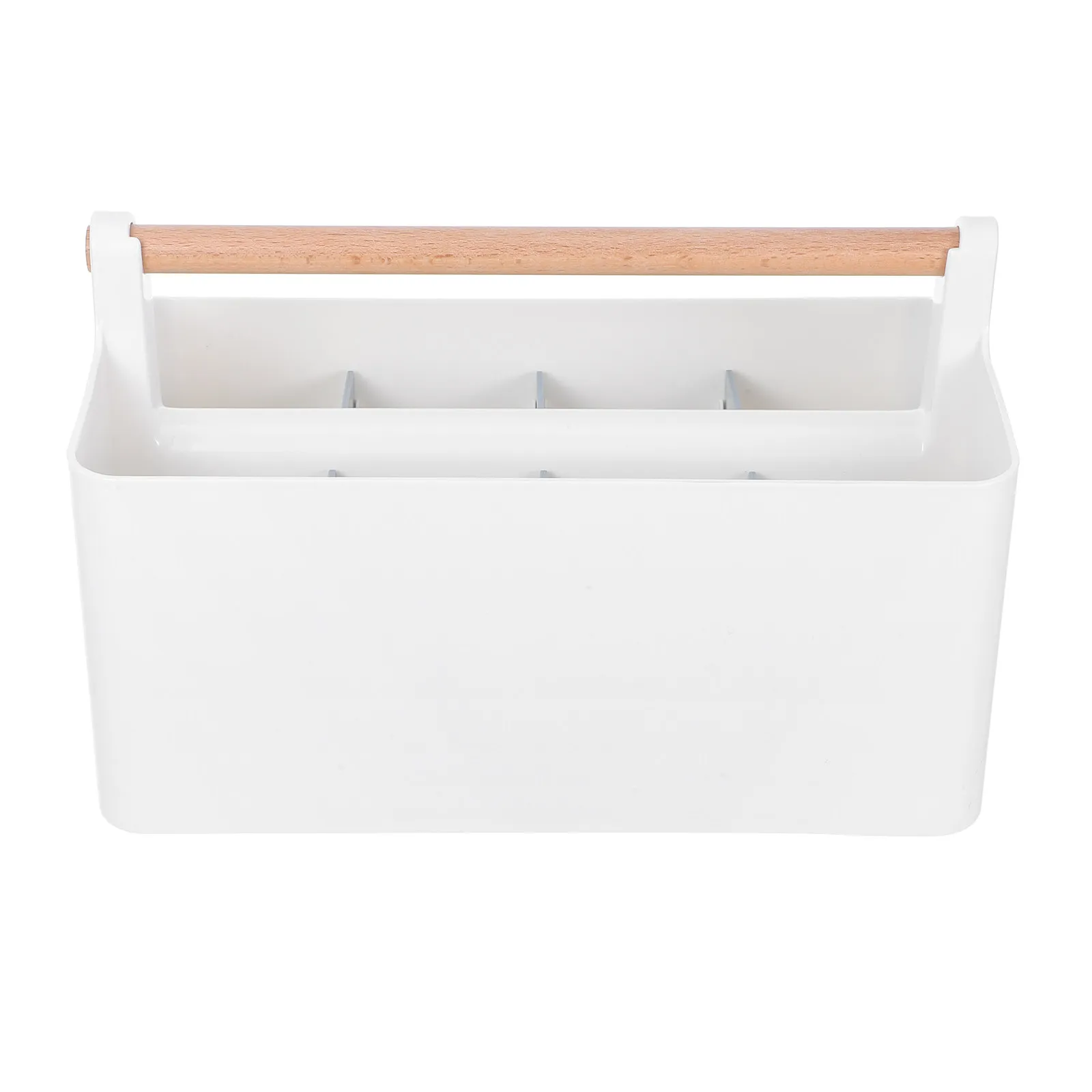Portable Craft Tote Basket with Handle Adjustable Dividers Makeup Brush Holder Art Supplies Organizer Desk Storage