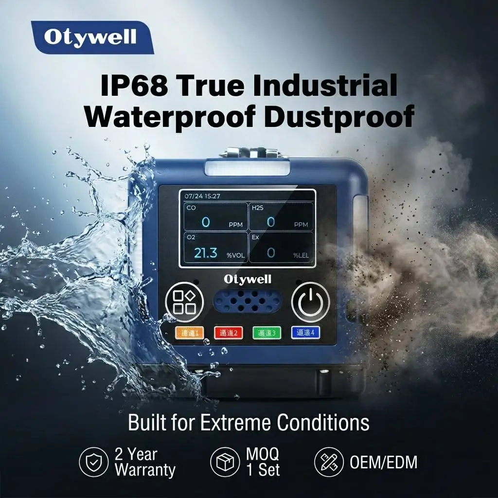 4G Transmission Portable Multi Gas Monitor 4-in-1 IP68 Gas Detector with 60000 Records Data Storage for Confined Space