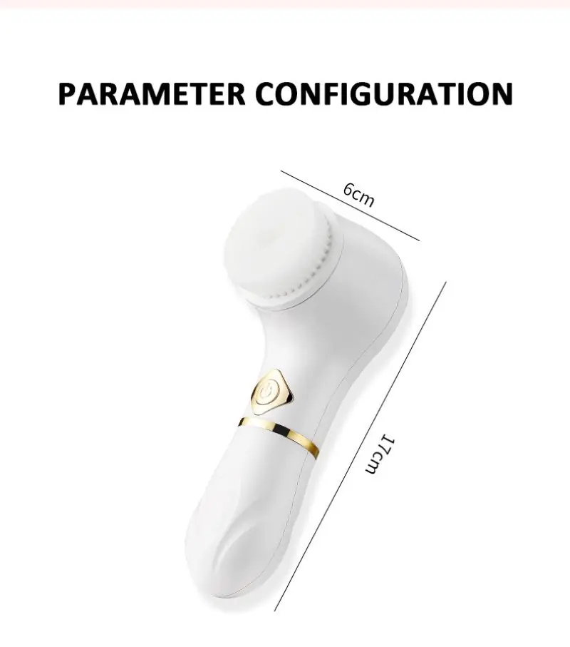 منظف الوجه الكهربائي 3 في 1 متعدد الوظائف مع تنظيف المسام وتدليك فرشاة السيليكون وغسالة الوجه للتنظيف العميق