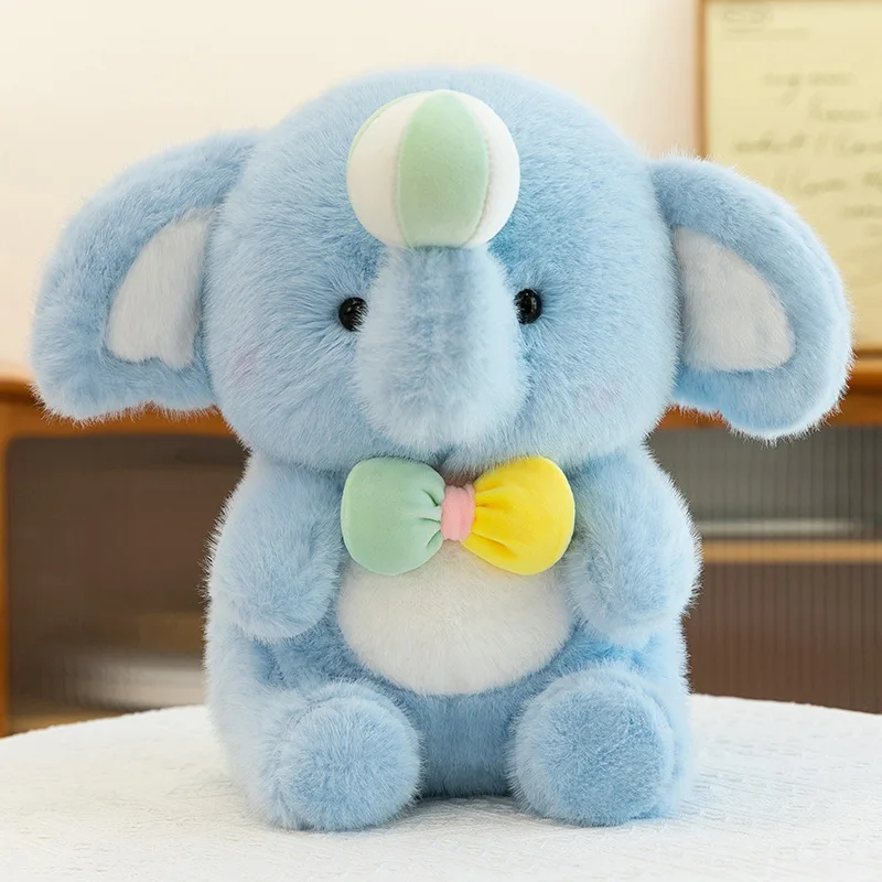 Muñeco de peluche Kawaii, bonito elefante de juguete para niños, regalo de cumpleaños y Navidad, bonito compañero decorativo de Año Nuevo juguetón
