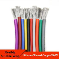 1M/5M Heat-resistant cable 30 28 26 24 22 20 18 16 15 14 13 12 10 AWG Ultra Soft Silicone Wire High Temperature Flexible Copper