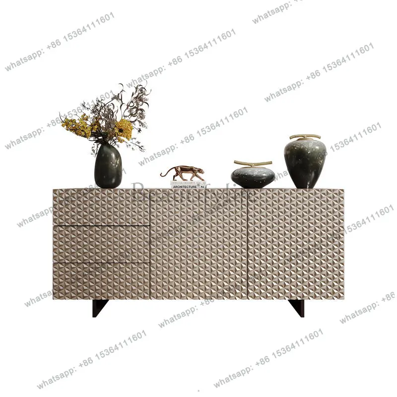 

American light luxury dining side cabinet, modern simple and high-end design decorative entrance cabinet
