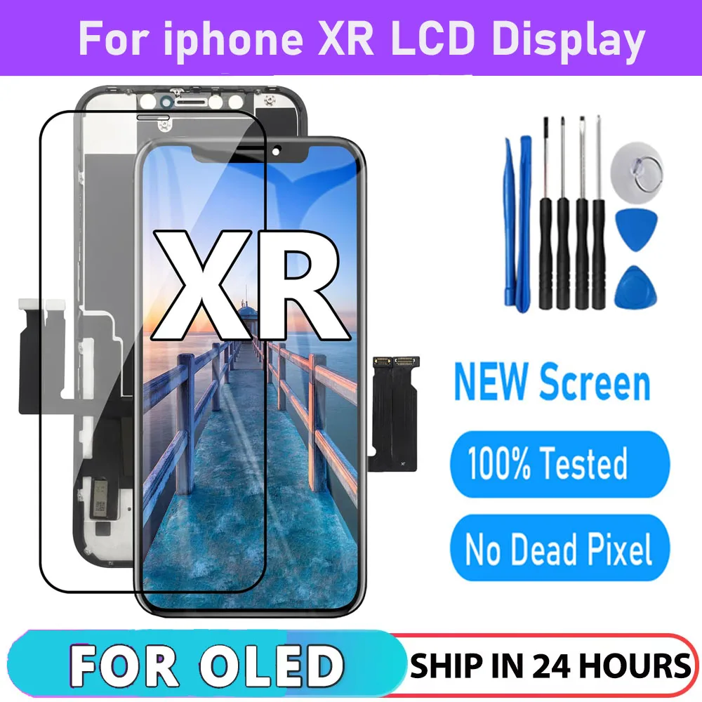 Pantalla OLED para iphone XR Pantalla LCD MONTAJE DE digitalizador con Pantalla táctil para iPhone XR Reemplazo de Pantalla LCD