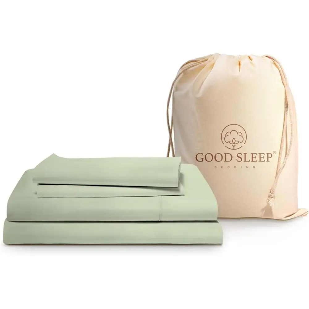 

Luxury 800 Thread Count Deep Pocket Queen Sheet Set, Sage Green, Soft & Breathable