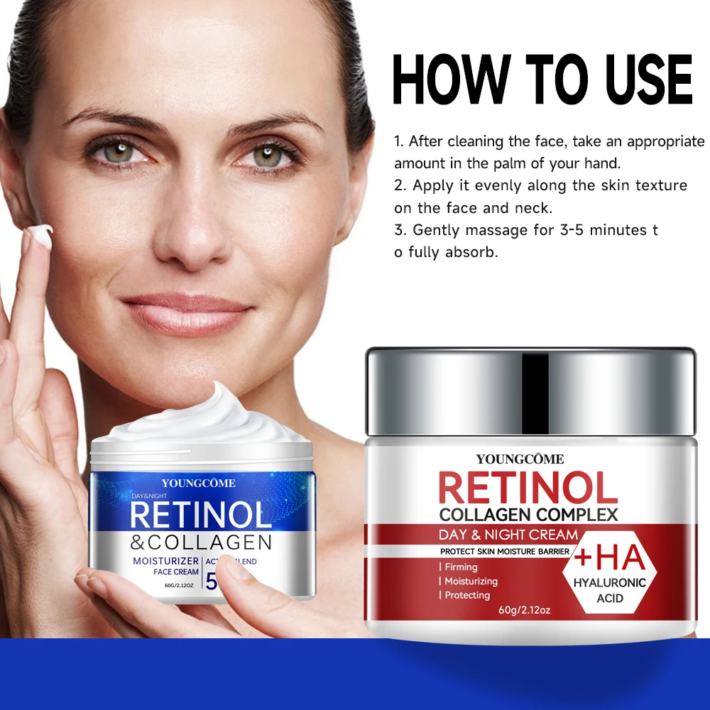 مجموعة كريم الوجه الريتينول أقفال في الرطوبة لإصلاح البشرة وتنعيم التجاعيد ويزيد من المرونة للبشرة الأصغر سناً #4