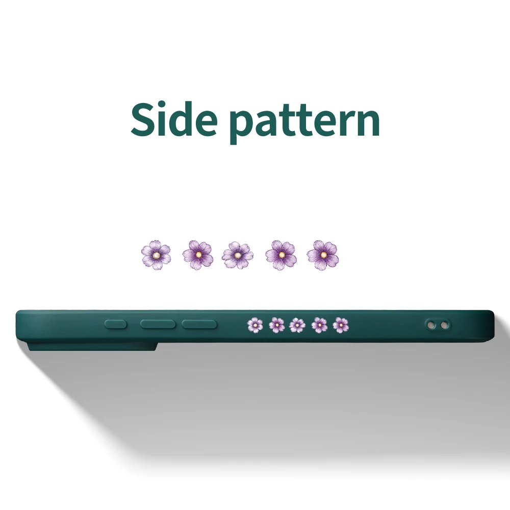 آيفون 17 برو ماكس 17 الهواء 16 15 14 13 12 11 برو ماكس XS ماكس 7 8 زائد 16e 16 زائد غطاء من البولي يوريثان كوكه الضوء الأرجواني الأزهار جراب هاتف