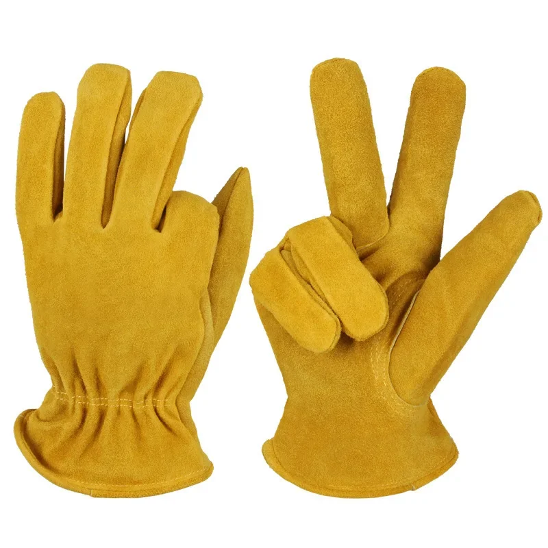 Work Gloves Winter Insulated Snow Cold Proof Leather Glove Thick Thermal Imitation Lambswool - Extra Grip Flexible Warm for Work