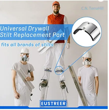 Adjustable Stilts for Clown Performance & Indoor Ceiling Work, Height Adjustable Drywall Construction Stilts with Leg Straps
