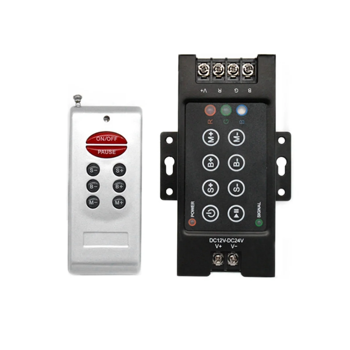 30A Remote Wireless Mini Controller for RGB LED Strip Light 8-Key Double RF Wireless Remote Controller