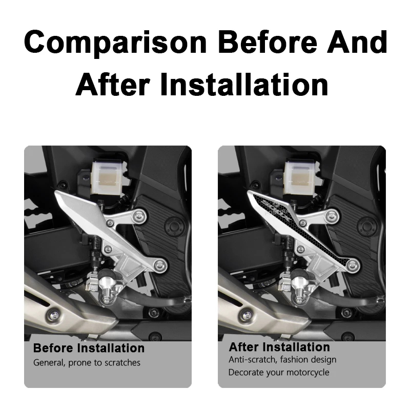 POSFIRA Motorcycle Footrest Panel Sticker Vinyl Decals for Honda CB500X CB 500 X 500X 2017-2023 2022 2021 2020 2019 Accessories