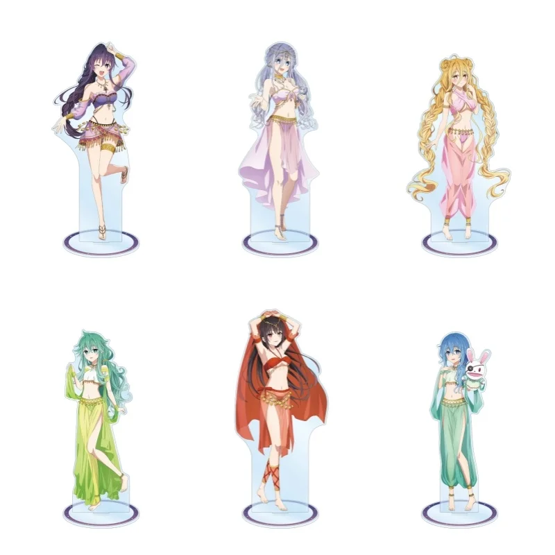 DATE A LIVE V Hoshimiya Mukuro Himekawa Yoshino Yatogami Tohka Kurumi Tokisaki Acrylic Stand Doll Cosplay Figure Keychain Gift