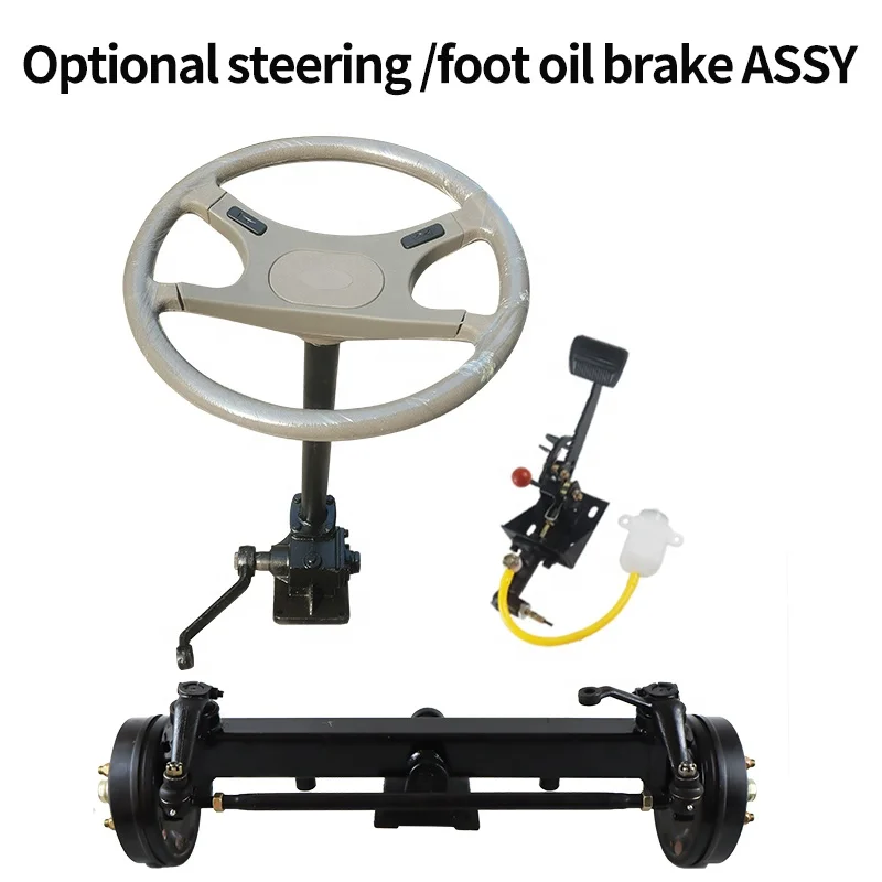 3 tons Heavy oil brake front axle with steering and oil brake parts modification equipment four-wheel engineering car