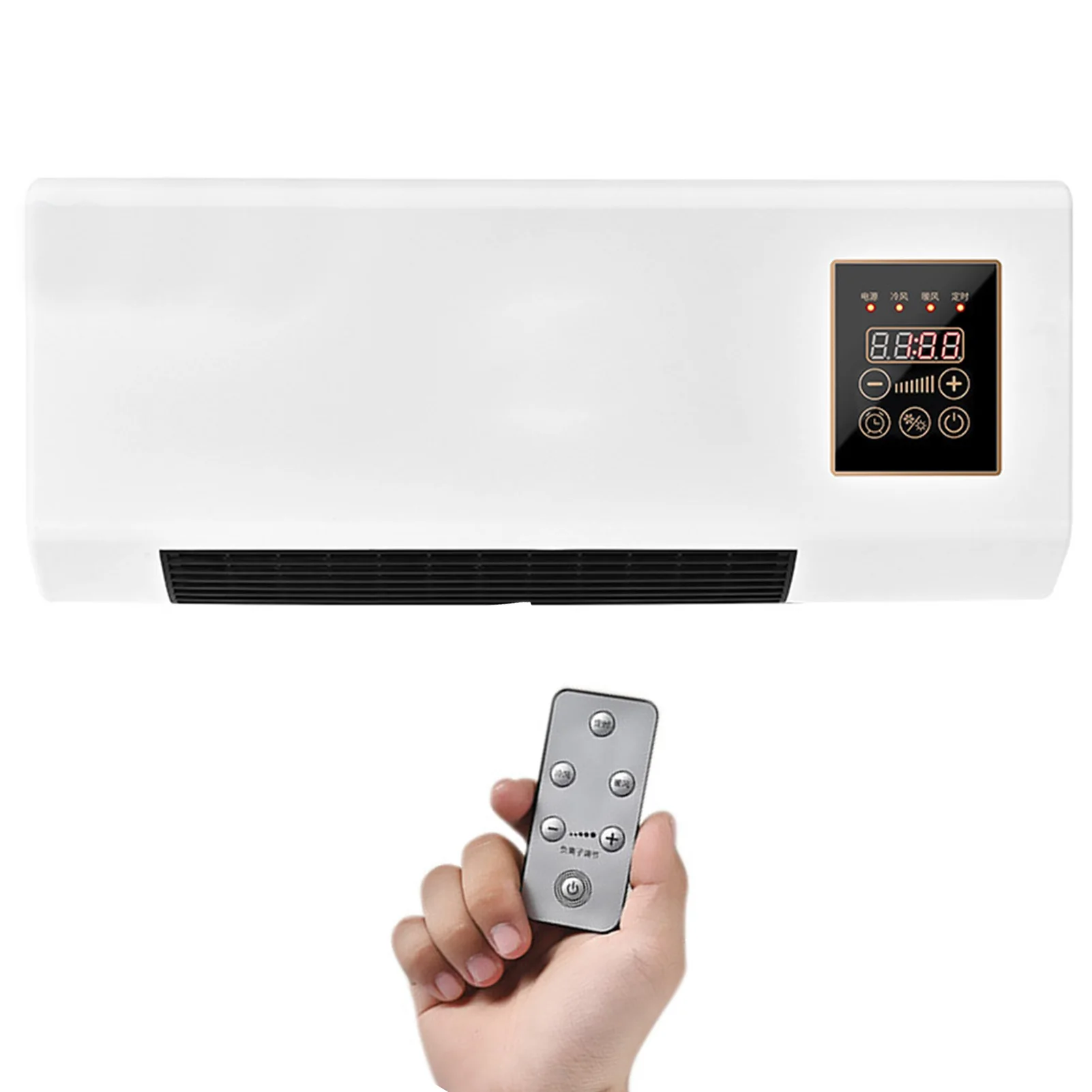 Wall Mounted Air Conditioner Mini Cooling and Heating Air Conditioner with Remote Control for Bedroom Living Room