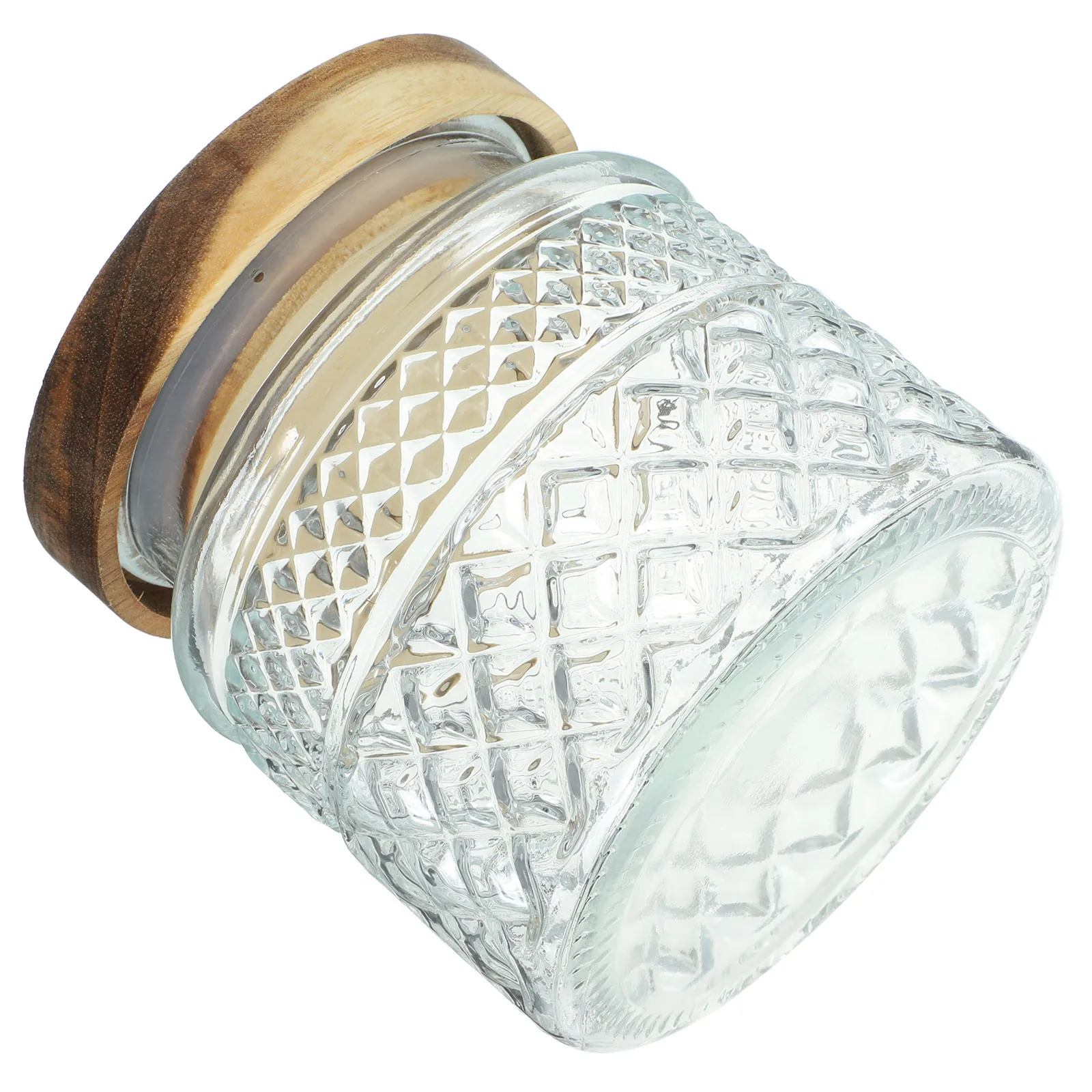 

Glass Canister with Wood Lid Airtight Storage Jar for Tea Coffee Candy Dry Food Container Glass Jar with Lid Canisters