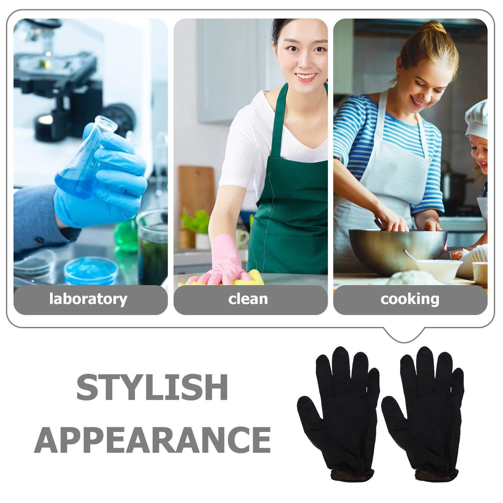 

100 Pcs Disposable Ding Qing Gloves Dish Washing Small Women Household Cleaning for Food Handling Dishwashing Man Kitchen