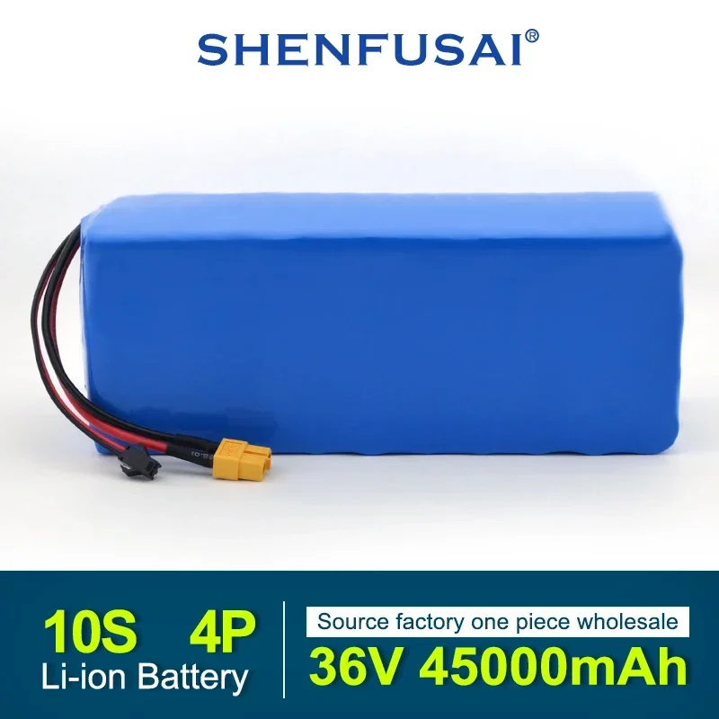 Suitable for electric bicycle scooter battery pack, 36V18650 battery pack 10S4P 500W 45000MAH, BMS+42V charger