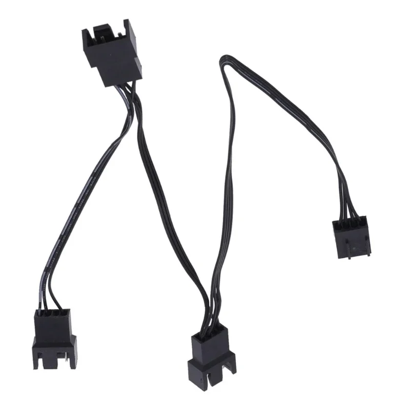 4‑Pin PWM 1‑to‑3 Fan Splitter Cable 30cm, Power Connector for Computer Case Cooling Fans